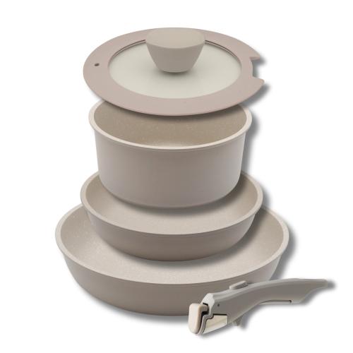 ＜KEVNHAUN＞取っ手が外せるフライパン・鍋5点セット