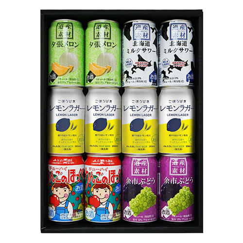 【送料込み】北海道産果実の味わいとレモンラガー12本セット