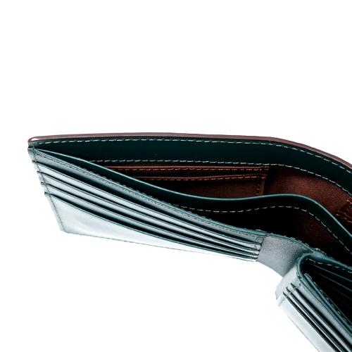 ＜タケオキクチ＞スクイーズシリーズ　ベラ付二つ折り財布小銭入れ無し