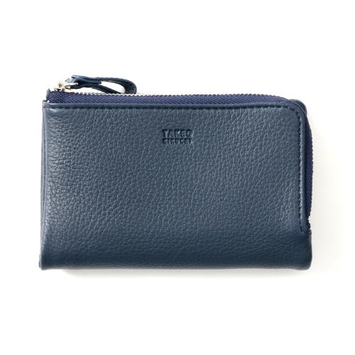 ＜タケオキクチ＞レディングシリーズ　縦型二つ折り財布ファスナー小銭入れ付き