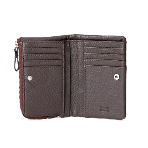 ＜タケオキクチ＞レディングシリーズ　縦型二つ折り財布ファスナー小銭入れ付き