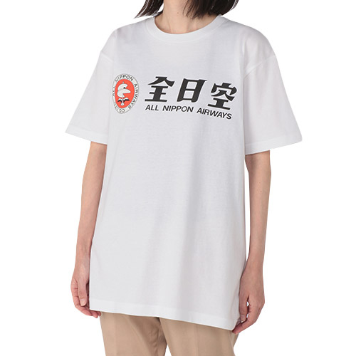 ＜ANAオリジナル＞レトロモチーフ Tシャツ 白（全日空）