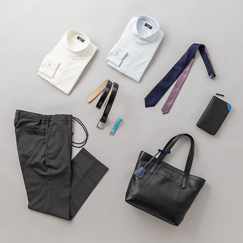 ＜ISETAN MEN’S×ANA＞2WAYネクタイ（ネイビー×ピンク）