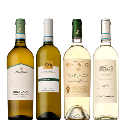 【送料当社負担】夏野菜たっぷりのイタリアンと合わせたい！イタリア土着品種の辛口白ワイン4本セット