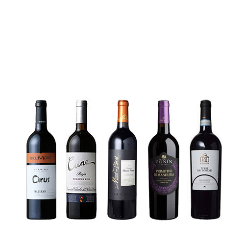 【送料当社負担】鰻と合わせる濃厚な赤ワイン5本セット