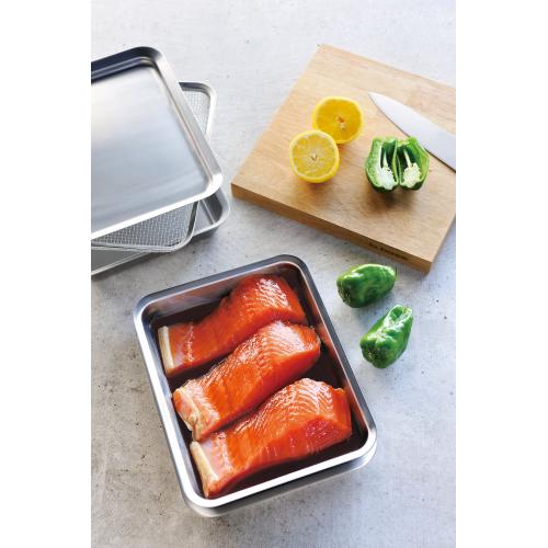 ＜ラバーゼ＞ステンレス角バット21cm