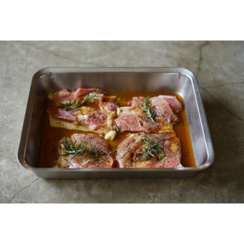 ＜ラバーゼ＞ステンレス角バット21cm