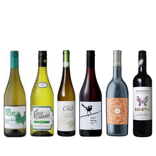 【送料当社負担】世界の夏向け赤白ワイン各3本の6本セット