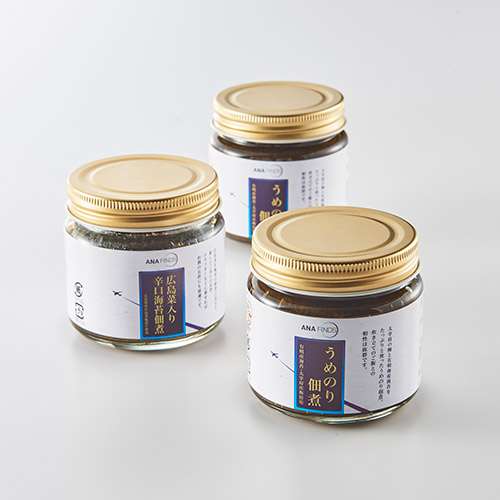 ＜ANA FINDS＞広島菜入り辛口海苔佃煮＆うめのり佃煮