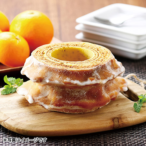 ＜ラ・ベットラ・ダ・オチアイ＞バウムクーヘン２山（オレンジピール入り）