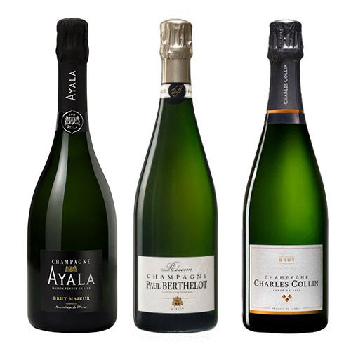 【送料当社負担】ANA国際線ビジネスクラス採用シャンパーニュ入り本格シャンパーニュ3本セット