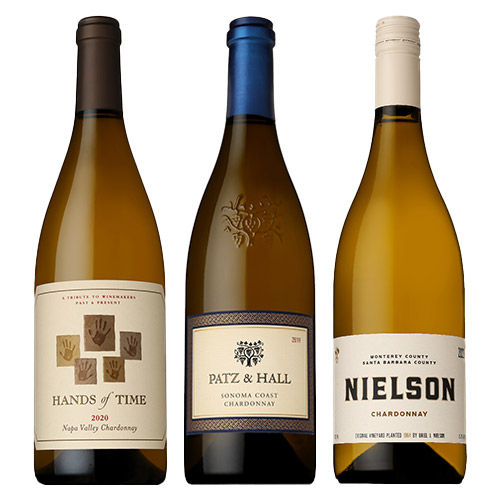 【送料当社負担】機内採用ワイン入り　生産者別カリフォルニア産のシャルドネ　3本飲み比べセット