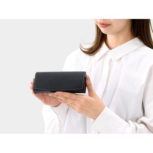 ＜ミラグロ＞キップレザー・ダブルステッチ眼鏡ケース