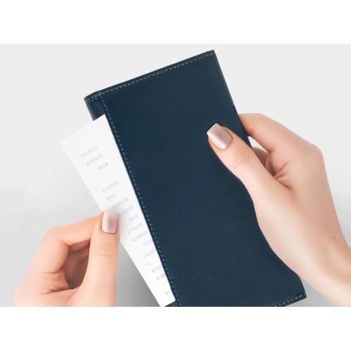 ＜ミラグロ＞キップレザー・ダブルステッチ長財布