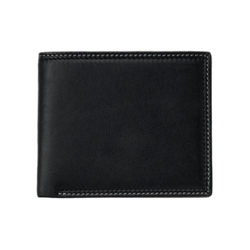 ＜ミラグロ＞キップレザー・ダブルステッチ二つ折り財布