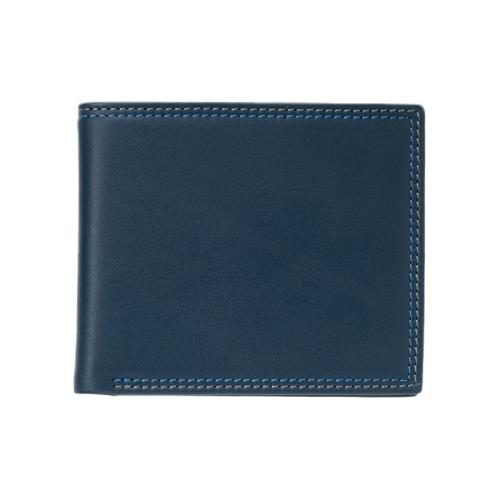 ＜ミラグロ＞キップレザー・ダブルステッチ二つ折り財布