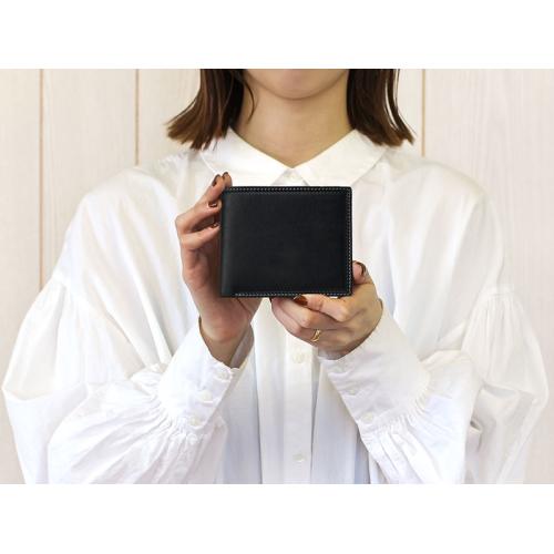 ＜ミラグロ＞キップレザー・ダブルステッチ札入れ