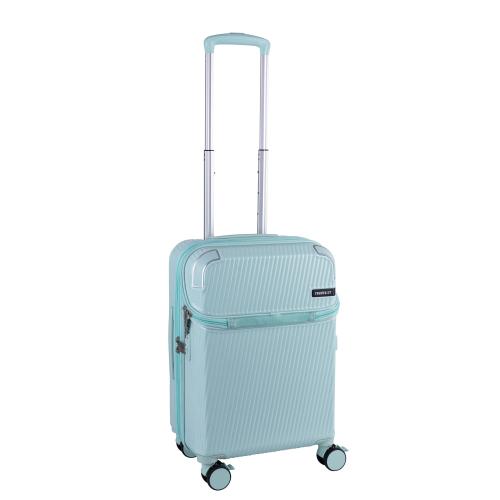 ＜TRAVELIST＞コーナーパッド付 Top Openキャリー 機内持込