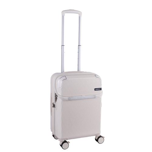 ＜TRAVELIST＞コーナーパッド付 Top Openキャリー 機内持込