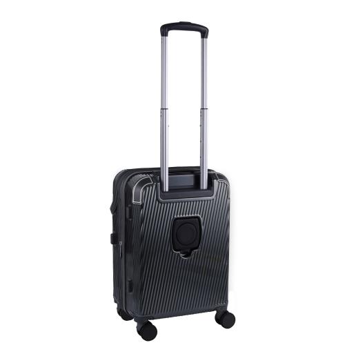 ＜TRAVELIST＞コーナーパッド付 Top Openキャリー 機内持込