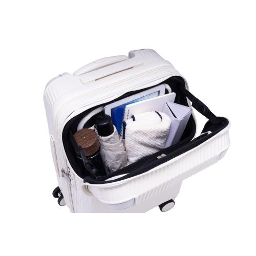 ＜TRAVELIST＞コーナーパッド付 Top Openキャリー 機内持込
