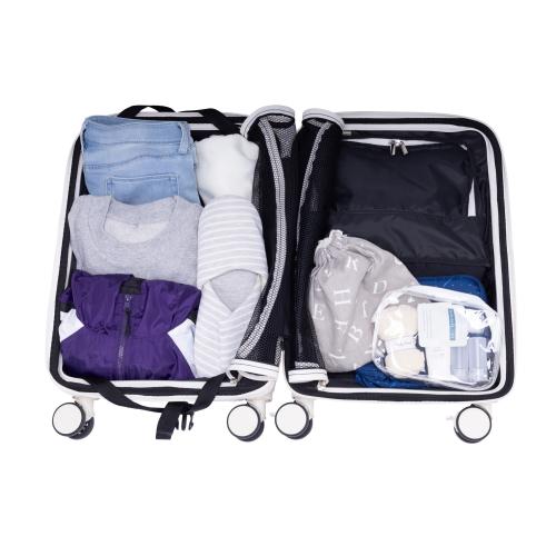 ＜TRAVELIST＞コーナーパッド付 Top Openキャリー 機内持込