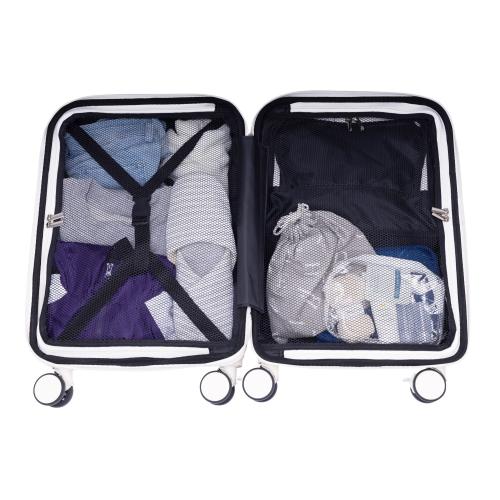 ＜TRAVELIST＞コーナーパッド付 Top Openキャリー 機内持込