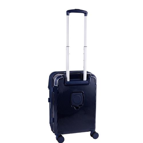 ＜TRAVELIST＞コーナーパッド付 Top Openキャリー 機内持込