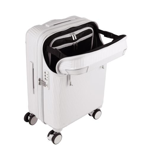 ＜TRAVELIST＞コーナーパッド付 Top Openキャリー 機内持込