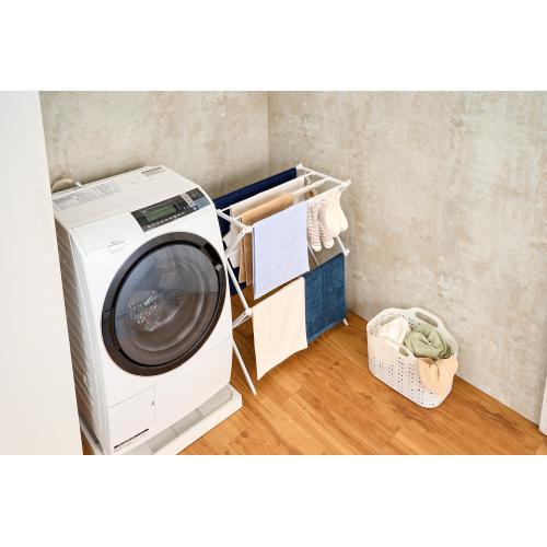 ＜ベストコ＞Quick Lock平干しできるコンパクトスタンド物干し　伸縮S