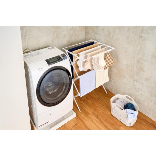 ＜ベストコ＞Quick Lock平干しできるコンパクトスタンド物干し　伸縮M