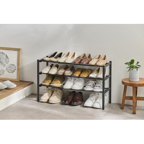 ＜ベストコ＞Quck Lock靴に合わせて組み換えられる伸縮式シューズラック