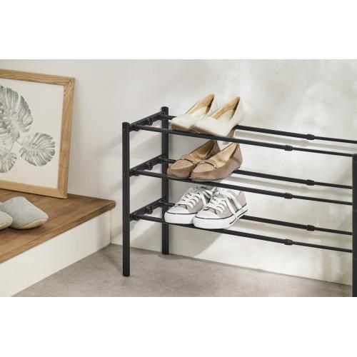 ＜ベストコ＞Quck Lock靴に合わせて組み換えられる伸縮式シューズラック