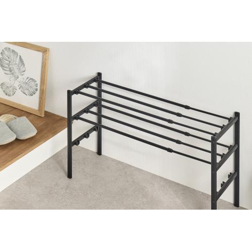 ＜ベストコ＞Quck Lock靴に合わせて組み換えられる伸縮式シューズラック