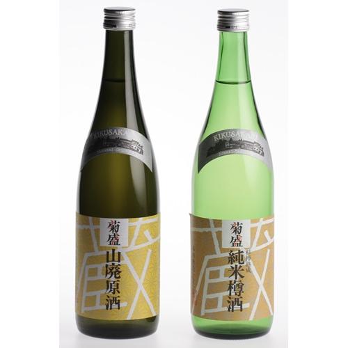 ＜木内酒造＞菊盛 純米樽酒・山廃原酒 720ml 2本セット