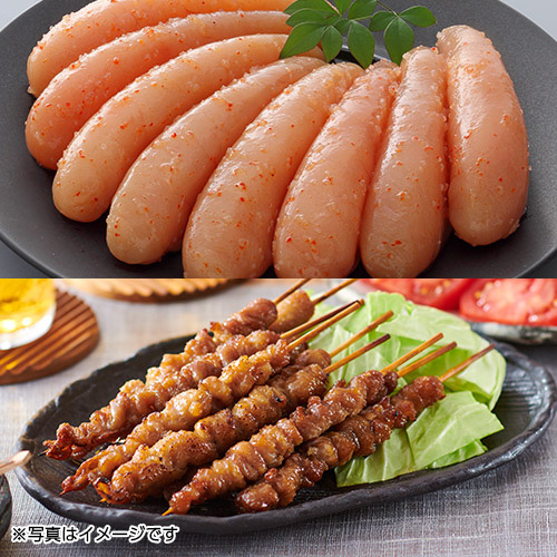 辛子明太子、博多とり皮セット