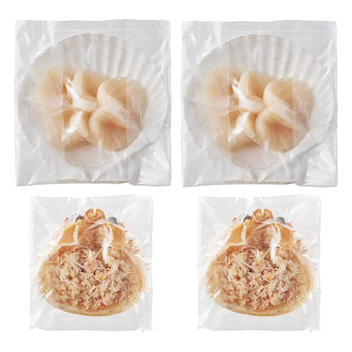 ずわい蟹甲羅と帆立貝盛り