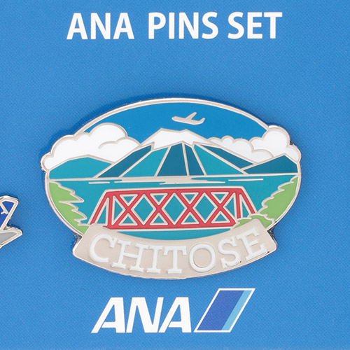 ＜ANAオリジナル＞３レターピンズセット(６就航地セット)