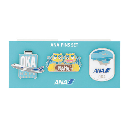 ＜ANAオリジナル＞３レターピンズセット(６就航地セット)