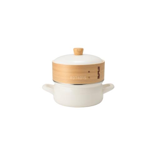 ＜富士ホーロー＞せいろ付きホーロー鍋18cm