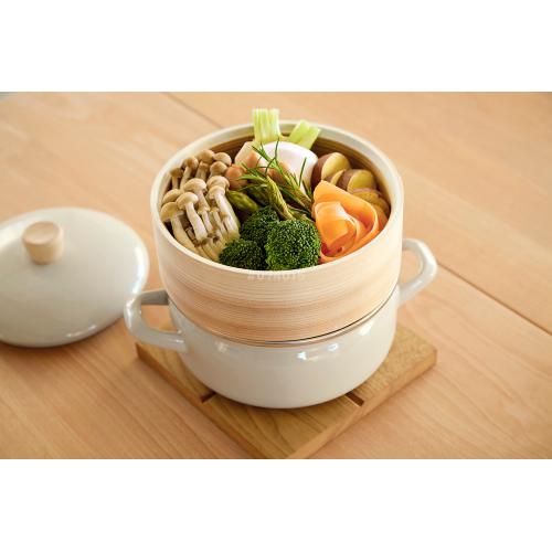 ＜富士ホーロー＞せいろ付きホーロー鍋18cm