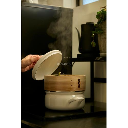 ＜富士ホーロー＞せいろ付きホーロー鍋18cm