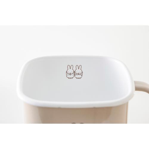 ＜富士ホーロー＞ミッフィーパステル　角型みそポット