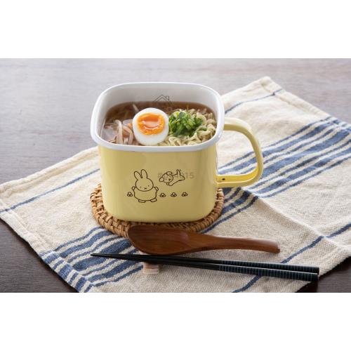 ＜富士ホーロー＞ミッフィーパステル　角型みそポット