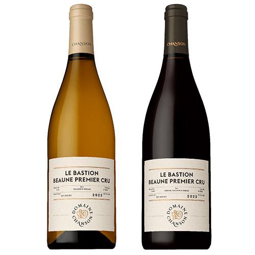 【送料当社負担】『化粧箱付き』ボーヌの老舗生産者“シャンソン”の１級畑ワイン　紅白セット