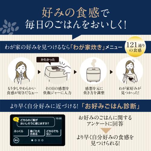 ＜象印＞圧力IH炊飯ジャー「炎舞炊き」 NX-AA10(5.5合炊き)