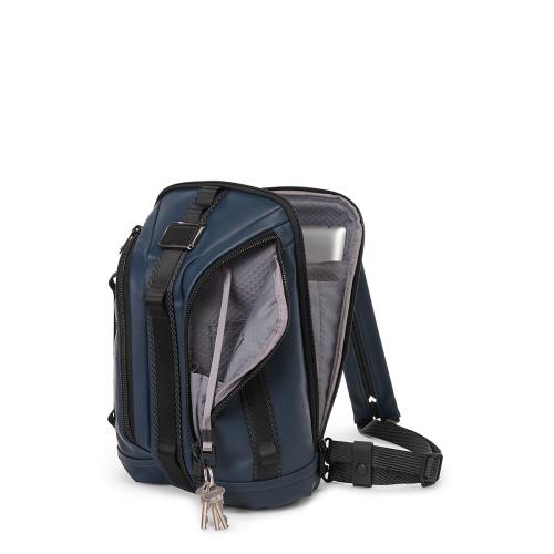 ＜TUMI＞ALPHA BRAVO 「ナイト」スリング  /ネイビーコーテッドキャンバス