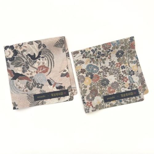 ＜smachi＞菱屋善兵衛 西陣織帯柄ハンカチ 2枚組（Bセット）
