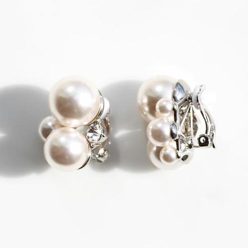＜アビステ＞パールデザインイヤリング