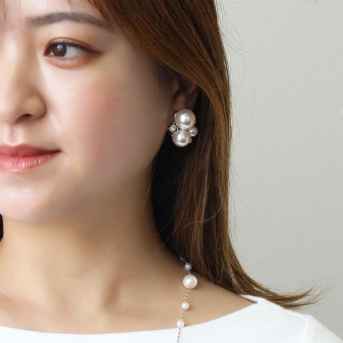 ＜アビステ＞パールデザインイヤリング
